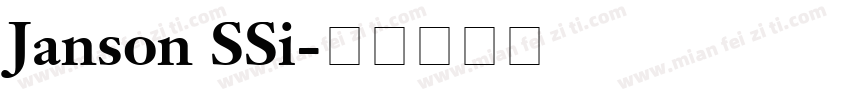 Janson SSi字体转换